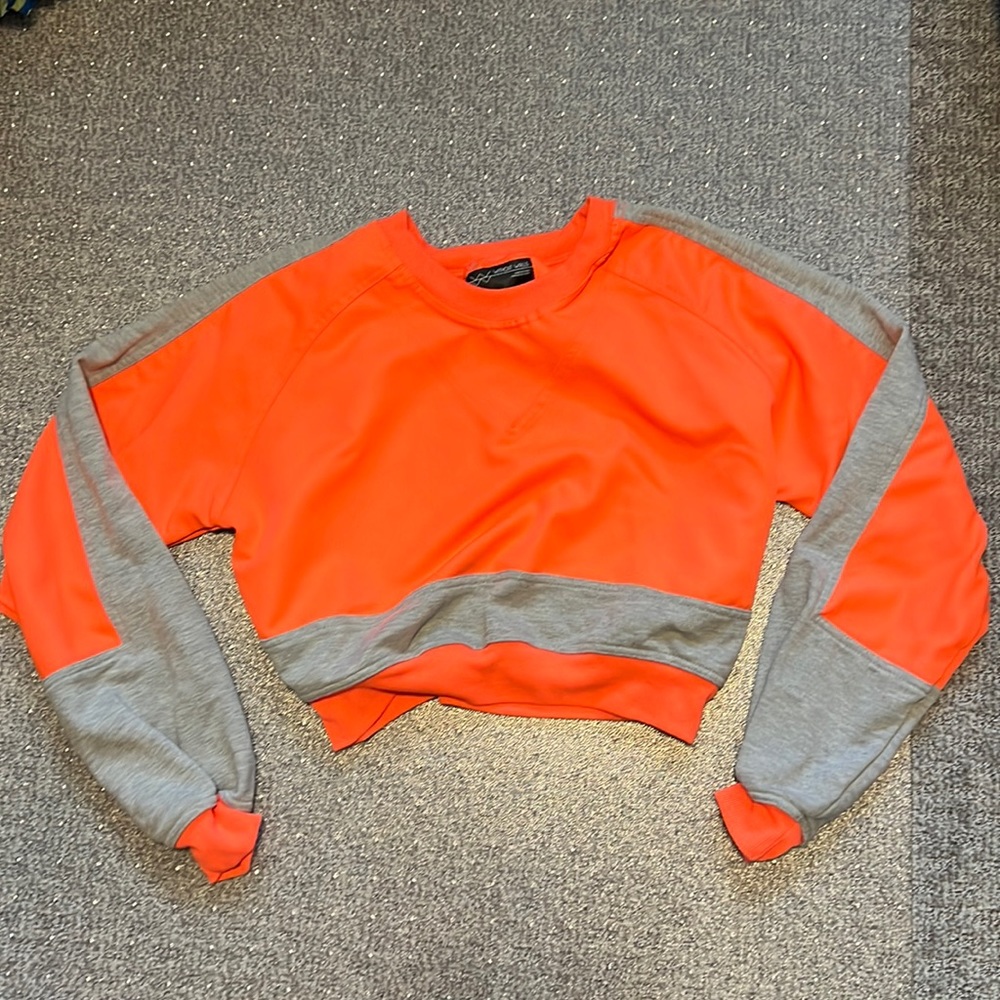 Cropped Neon Crewneck